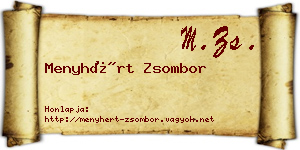Menyhért Zsombor névjegykártya