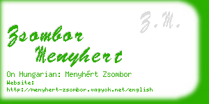 zsombor menyhert business card