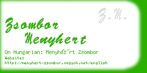 zsombor menyhert business card
